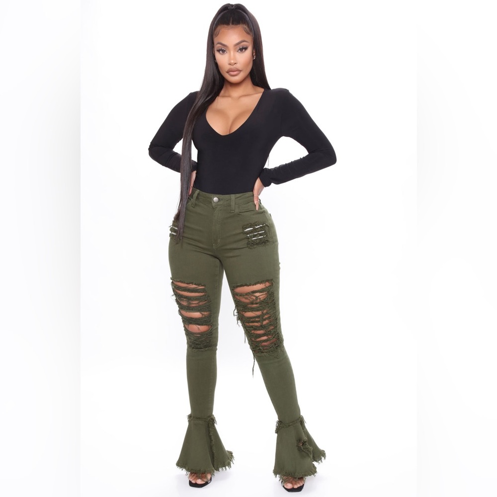 Fray What You Mean Flare Leg Jeans